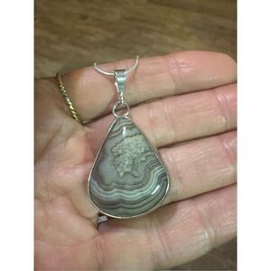 Necklace, Jasper & Silver Pendant, NEW, Sterling Silver, Handmade, Artisan